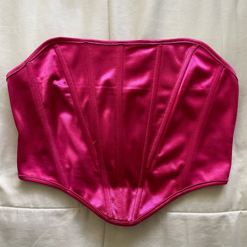 Zaful corset top, size medium, color pink